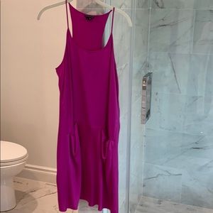 Fuschia Silk Theory dress